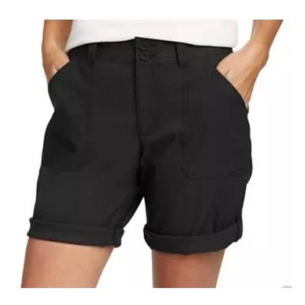 Eddie Bauer Ladies' FreeShade UPF 50+ Cargo Shorts, Black 12